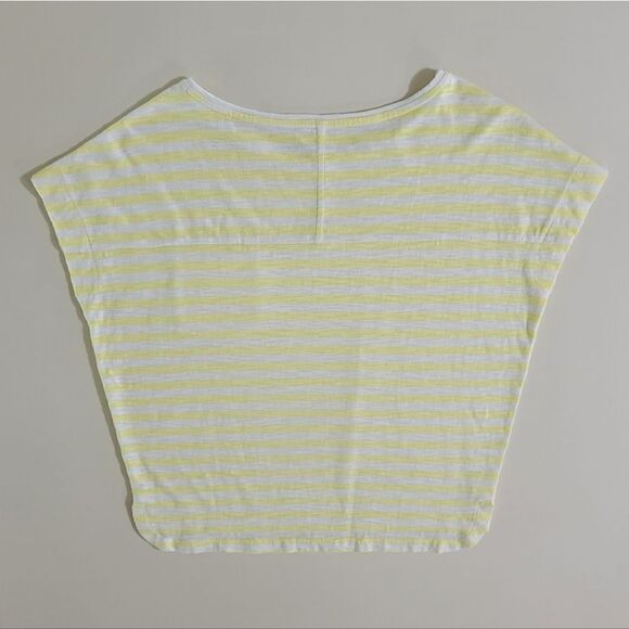 Loft Ann Taylor Yellow Stripe Cap Sleeve  Pullover Top - Picture 12 of 15